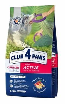 Сухий корм Club 4 Paws Premium для собак для середніх активних порід з куркою 5 кг (4820215367981) 000080617 фото