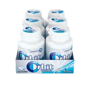 Жувальна гумка Orbit Bottle White Freshmint в баночках 6шт*64г (4009900412865) 000029504 фото