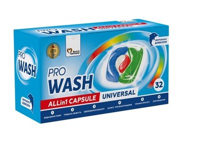 Капсули для прання Pro Wash 32 шт (4260637721952) В00299488 фото