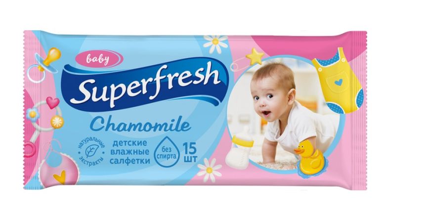 Влажные салфетки Superfresh для детей и мам 15 шт (4820048484008) В00297278 фото