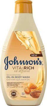 Гель для душа Johnson's Vita-Rich Питательный с маслами миндаля и Ши 400 мл (3574661543888) В00193143 фото