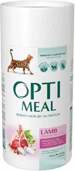 Сухий корм Optimeal для котів зі смаком ягняти 650 г.(4820083905308) 000020775 фото