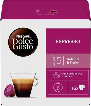 Кава в капсулах NESCAFE Dolce Gusto Espresso 16 шт (7613037931136) 000062888 фото