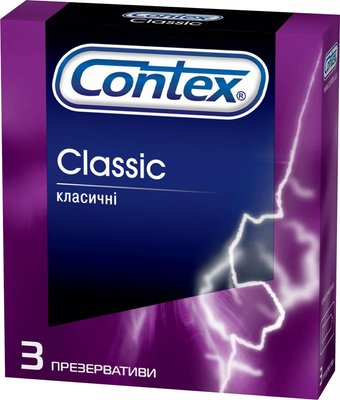 Презервативи латексні з силіконовою змазкою Contex Classic (класичні) 3 шт.(5060040300145) В00141690 фото