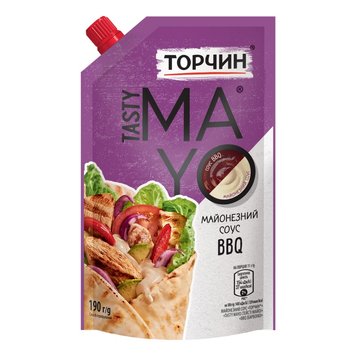 Соус майонезний Торчин Tasty Mayo BBQ 190 г (8445290706782) 000077071 фото