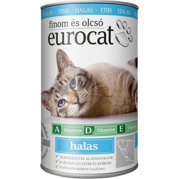 Корм влажный EuroCat Fish для кошек кусочки в желе с рыбой 415 г (5999886848101) S1111192133 фото