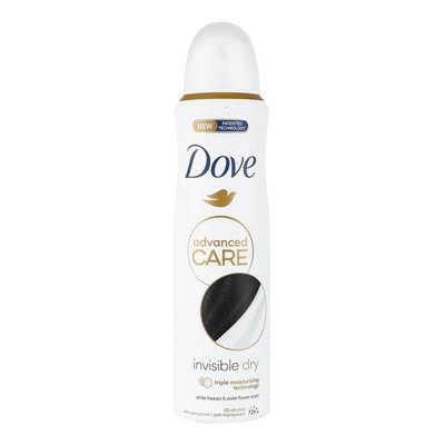 Дезодорант-аерозоль Dove Advanced Care Spray Invisible Dry 150 мл (8720181291630) В00312579 фото