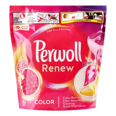 Капсули для прання Perwoll ReNew Color 32 шт (9000101571042) В00300708 фото