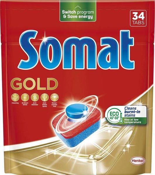 Таблетки для посудомоечной машины Somat Gold 34 шт (9000101808209) В00315074 фото