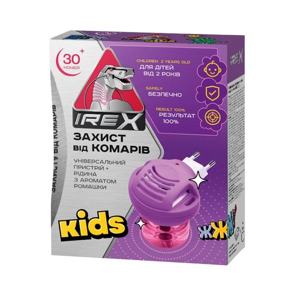 Комплект от комаров для детей iRex Kids прибор и жидкость 30 ночей (4820184442467) В00315516 фото