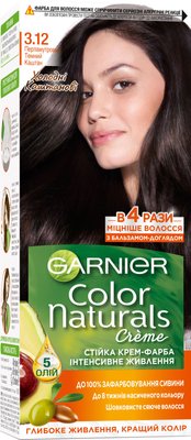 Стійка фарба для волосся Garnier Color Naturals інтенсивне живлення Перламутровий темний каштан 3.12 112 мл (3600542334976) В00097934 фото