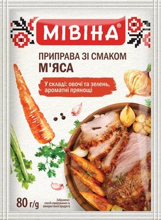 Приправа Мівіна со вкусом мяса 80 г (8445291125605) 000078242 фото