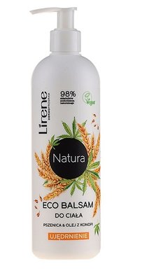 Бальзам для тіла Lirene Natura Eco Balm Пшениця та олія з конопель 350 мл.(5900717820111) 000071845 фото