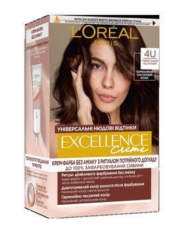 Устойчивая крем-краска для волос L'Oreal Paris Excellence Cr&egrave;me Universal Nudes 4U Универсальный каштановый 192 мл (3600524149017) В00314210 фото