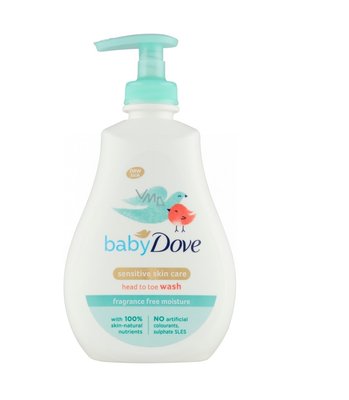 Дитячий гель для душу Dove Baby Fragrance free moisture 400мл (8710908657535) В00298281 фото