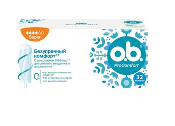 Тампоны ob ProComfort Super 32 шт (3574661047188) В00195358 фото