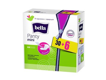 Щоденні гігієнічні прокладки Bella Panty Mini 30 + 6 шт (5900516311964) В00306066 фото