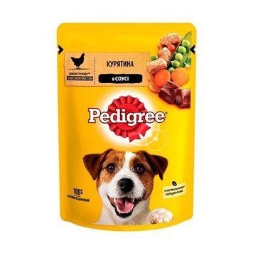 Влажный корм Pedigree для взрослых собак Курица и овощи в соусе 100г (5900951017322) 000070740 фото