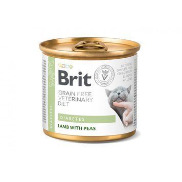 Влажный корм Brit Grain Free Veterinary Diets Diabetes для кошек с сахарным диабетом с ягненком и зеленым горошком 200 г (8595602549832) S1111168652 фото