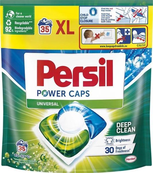 Капсули для прання Persil Power Caps Universal Deep Clean 35 шт (9000101801989) В00315075 фото