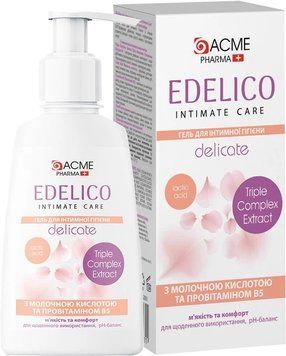 Гель для интимной гигиены Edelico Intimate Care Delicate для чувствительной и сухой кожи, 300 мл (4823115500731) AD261 фото