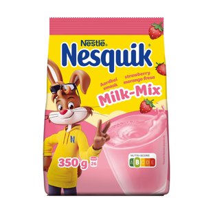 Молочный коктель Nesquik Milk-Mix со вкусом клубники 350 г (8445291306288) 000079387 фото