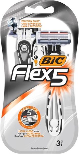 Набор бритв Bic Flex 5 Dispo 3 шт (3086123492868) В00149093 фото