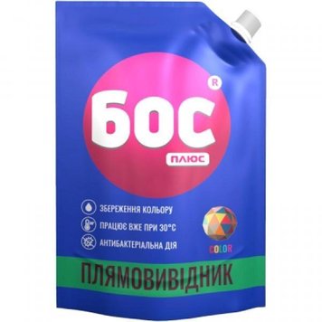 Пятновыводитель БОС плюс Color гель кислородный для цветных тканей 500 мл (4823015909238) В00148767 фото