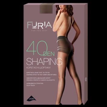 Колготки з корегуючими шортиками FURIA SHAPING 1114, 40 DEN, 4 мокко В00323968 фото