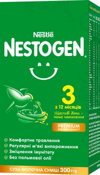 Смесь сухая молочная Nestogen3 с лактобактериями L.Reuteri для детей с 12 месяцев 300 г (7613287106360) В00139008 фото