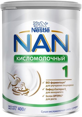 Суміш Nestle NAN Кисломолочний 1 з народження 400 г (7613031583362) В00299378 фото