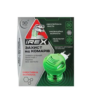 Комплект iRex від комарів: прилад + рідина 30 ночей 20 мл (4820184441309) В00303038 фото