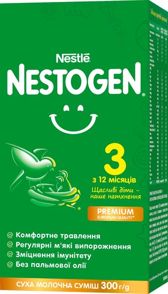 Суміш суха молочна Nestogen3 з лактобактеріями L.Reuteri для дітей з 12 місяців 300 г (7613287106360) В00139008 фото