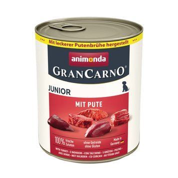 Корм GranCarno Junior Turkey консервированный д/щенков с индейкой 800 г арт.82475 (4017721824750) S1111183503 фото