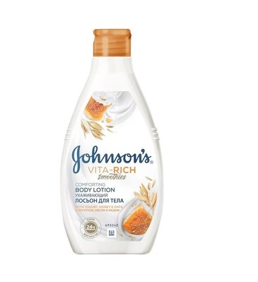 Лосьйон для тіла Johnson's Vita-Rich Доглядальний з йогуртом, вівсом і медом 400 мл (3574661385723) В00195354 фото