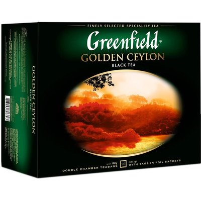 Чай пакетований Greenfield Golden Ceylon 50 x 2 г (4823096806693) 000035112 фото