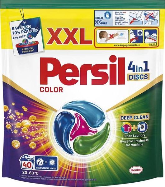 Диски для прання Persil 4in1 Discs Color Deep Clean 40 шт (9000101599497) В00315076 фото