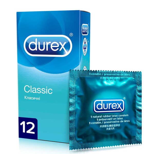 Презервативы латексные с силиконовой смазкой Durex Сlassic (классические) 12 шт.(5010232954243) В00147652 фото