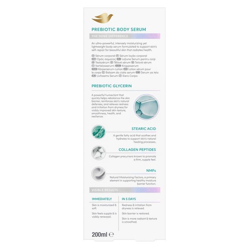 Успокаивающая сыворотка для тела Dove Body Serum Prebiotic + Sensitive С пребиотиком для чувствительной кожи 200 мл (8720181804687) В00350400 фото