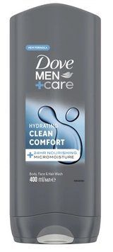 Гель для душу Dove Men+Care Чистота та комфорт 400 мл. (8720181313448) В00354987 фото
