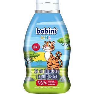 Піна та гель для ванни Bobini Kids 2в1 Тигр 660 мл. (5900931027518) 000070363 фото