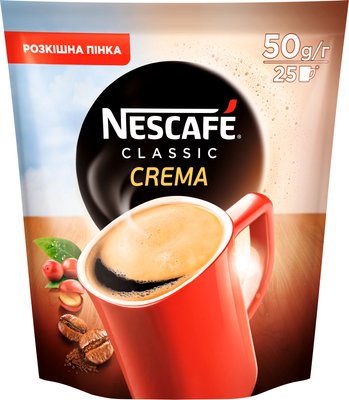 Кава Nescafe Classic Crema розчинна 50г (7613036402569) 000077530 фото