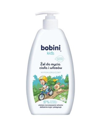 Гель для мытья тела и волос Bobini Kids hipoalergiczny 500 мл (5900931033229) 000077557 фото