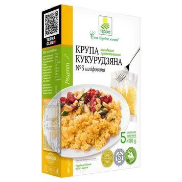 Крупа кукурузная шлифованная Терра быстрого приготовления 5 шт. х 80 г.(4820015732545) 000062999 фото