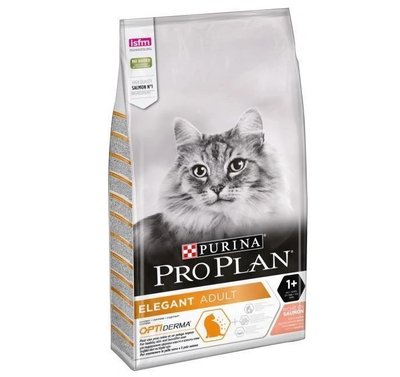 Сухой корм для кошек Purina Pro Plan Elegant Adult 1+ с лососем 10 кг (7613036529235) 000069868 фото