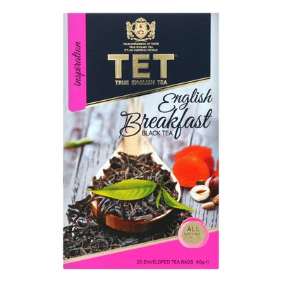 Чай ТЕТ English Breakfast чорний 20 х 2 г (5060207691369) 000074853 фото