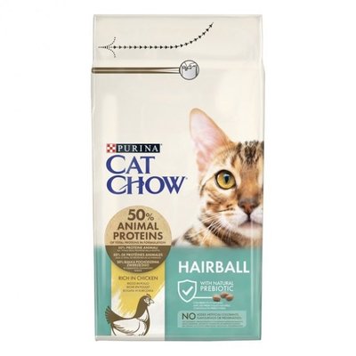 Сухий корм CAT CHOW Hairball для котів, проти утворення волосяних кульок, з куркою 1.5 кг (5997204514486) 000030048 фото