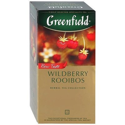 Чай Greenfield Wildberry Rooibos Травяной пакетированный 25 x 1.5 г (4823096805832) 000029023 фото