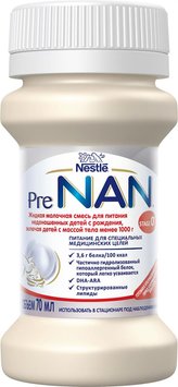 Суміш рідка молочна Nestle Pre NAN 70 мл (7613035292758) В00299767 фото
