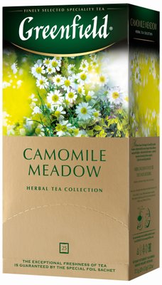 Чай Greenfield Camomile Meadow Травяной с ромашкой пакетированный 25 х 1,5 г (4823096802664) 000006687 фото